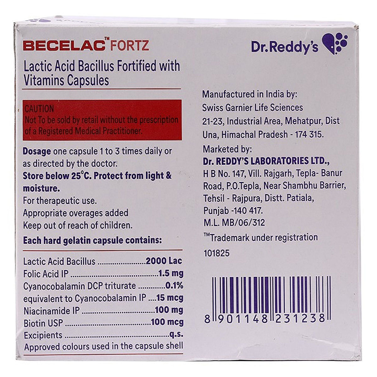 Becelac Fortz Capsule 15's Price, Uses, Side Effects, Composition