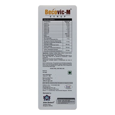 Becovic-M Syrup 200 ml, Pack of 1