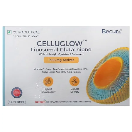 Becura Celluglow Liposomal Glutathione 1356mg, 10 Tablets
