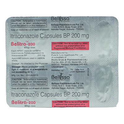 Belitra-200 Capsule 10's, Pack of 10 CapsuleS