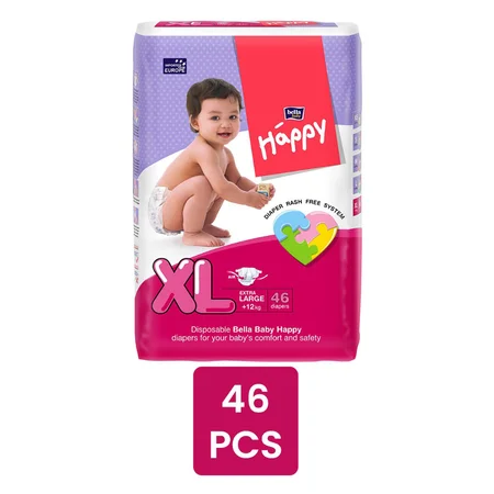 Bella Baby Happy Diapers XL, 46 Count