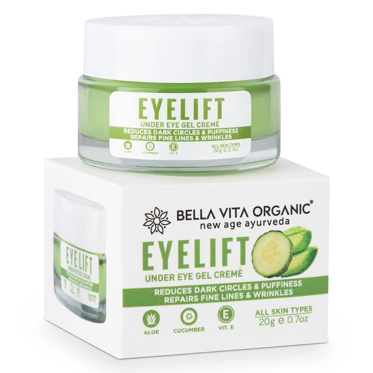 Bella Vita Organic EyeLift Under Eye Cream Gel 20 gm Aloevera