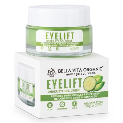 Bella Vita Organic EyeLift Under Eye Cream Gel 20 gm | Aloevera, Cucumber &amp; Vitamin E | Reduces Dark Circles, Puffiness &amp; Appearance Of Finelines &amp; Wrinkles | For Men &amp; Women | For All Skin Type, Pack of 1