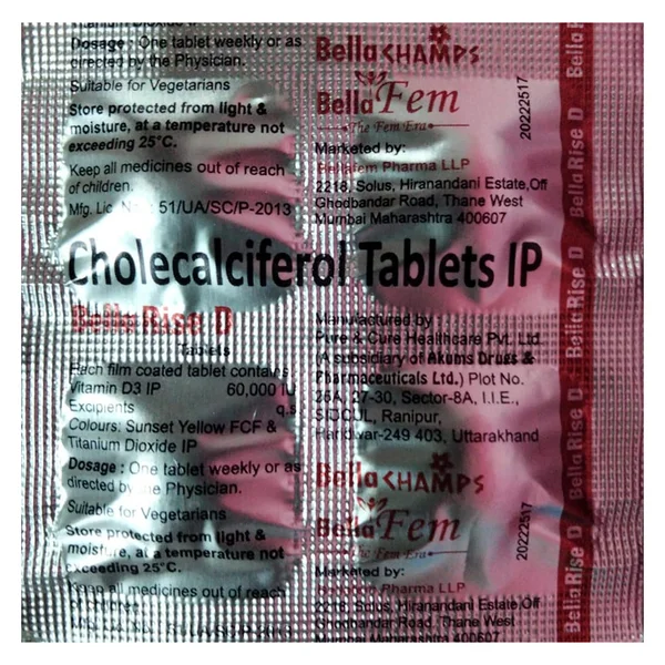 Bella Rise D Tablet 4's, Pack of 4