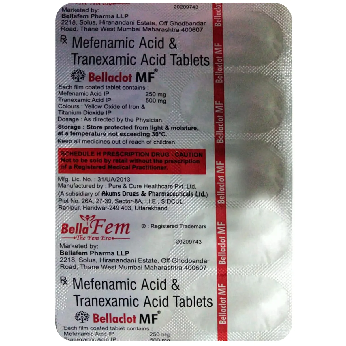 Bellaclot MF Tablet 10's Uses, Side Effects, Price Apollo Pharmacy