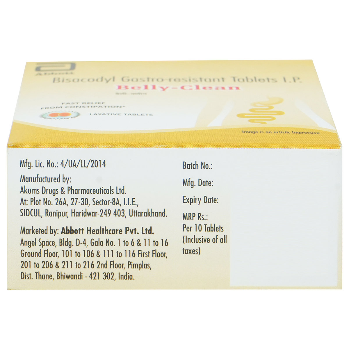 Belly-Clean Tablet 10's, Pack of 10 TABLETS Belly-Clean Tablet 10's, Pack of 10 TABLETS