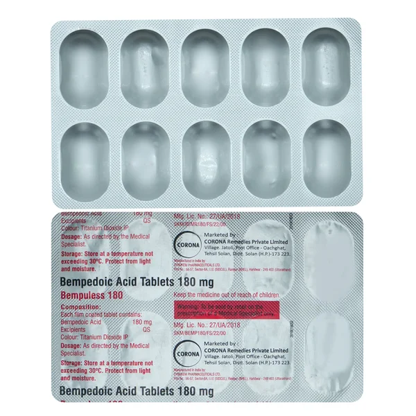 Bempuless 180 Tablet 10's