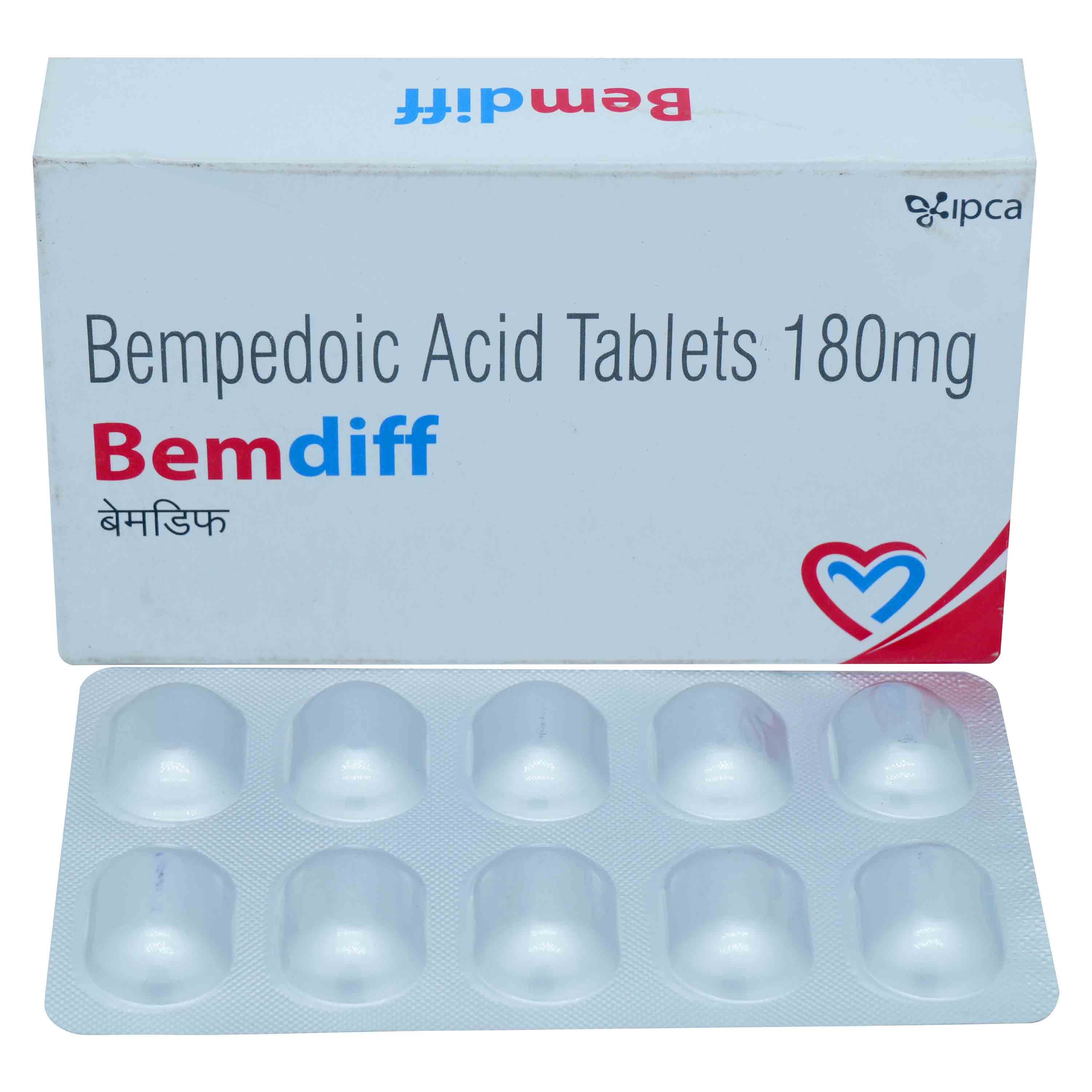 Bemdiff 180 mg Tablet 10's, Pack of 10 TabletS Bemdiff 180 mg Tablet 10's, Pack of 10 TabletS