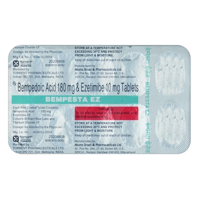 Bempesta EZ 180/10 Tablet 10's, Pack of 10 TabletS