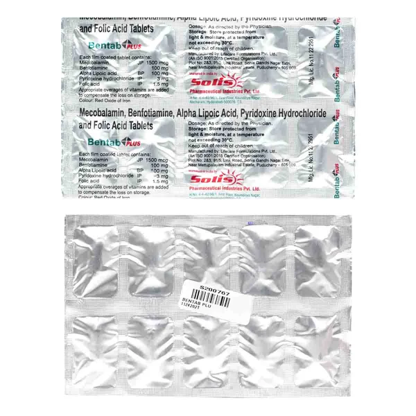 Bentab Plus Tablet 10's, Pack of 10 TabletS