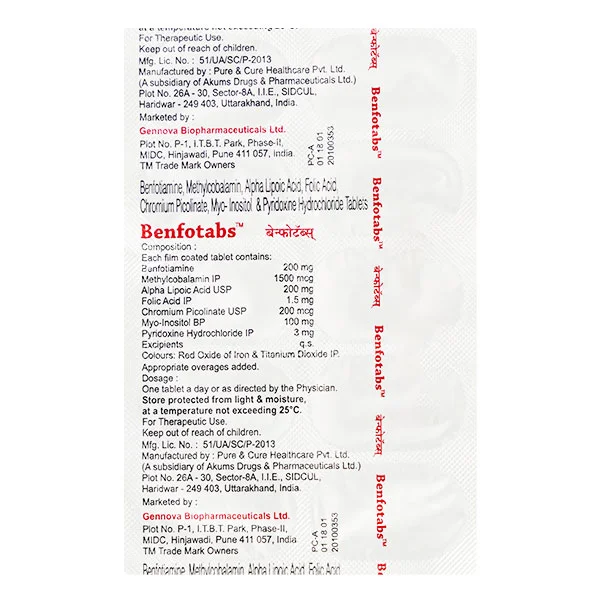 Benfotabs Tablet 10's