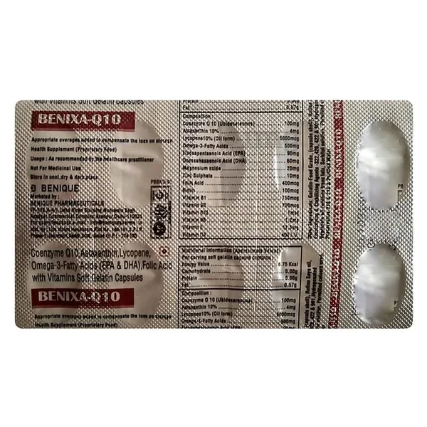 Benixa-Q10 Softgel Capsule 10's