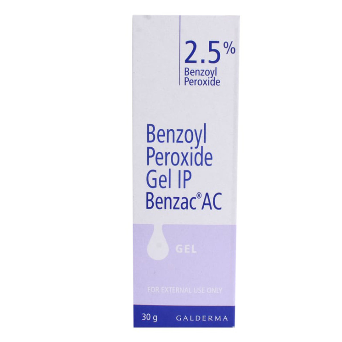 Benzac AC 2.5% Gel 30 gm, Pack of 1 GEL Benzac AC 2.5% Gel 30 gm, Pack of 1 GEL