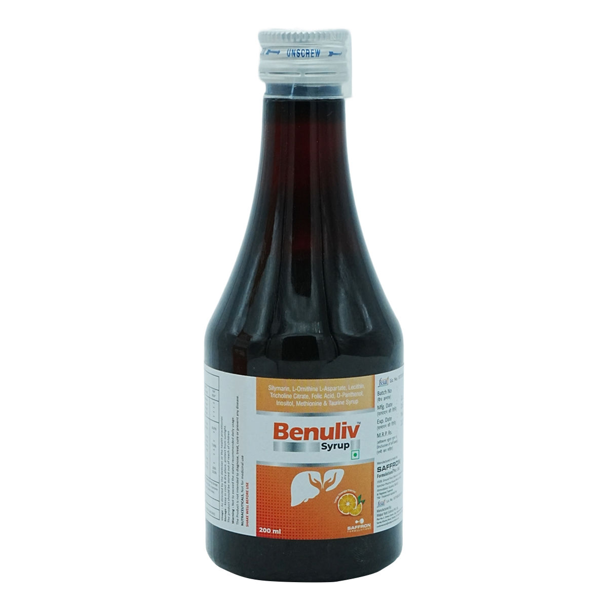 Buy Benuliv Orange Syrup 200 ml Online