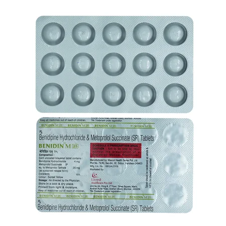 Benidin M 25 mg Tablet 15's