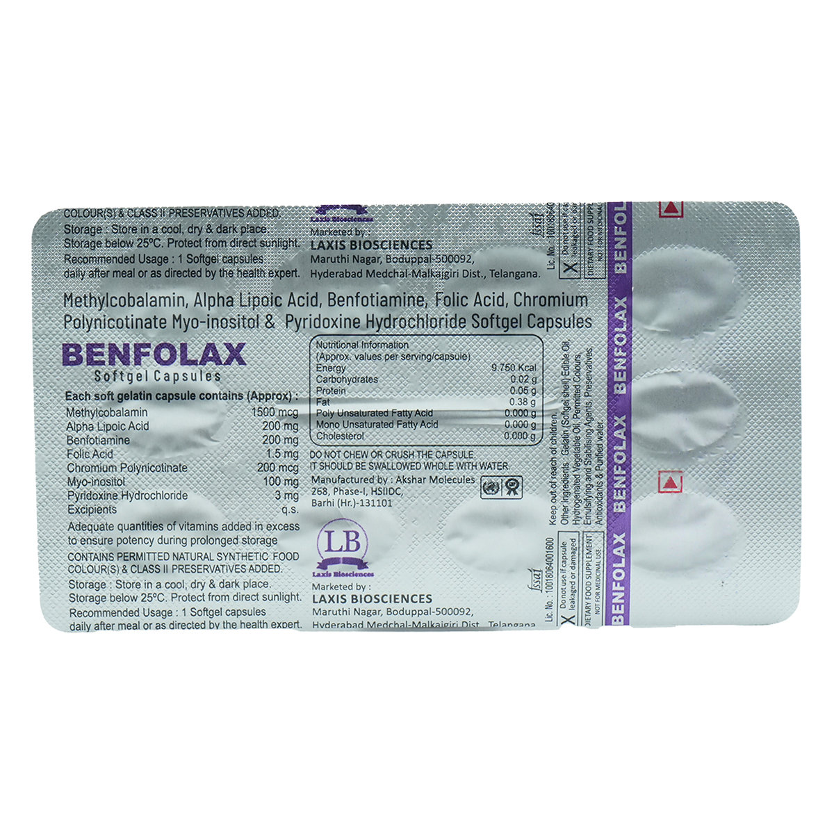 Benfolax Softgel Capsule 10's, Pack of 10 Benfolax Softgel Capsule 10's, Pack of 10