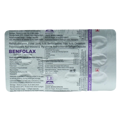 Benfolax Softgel Capsule 10's, Pack of 10