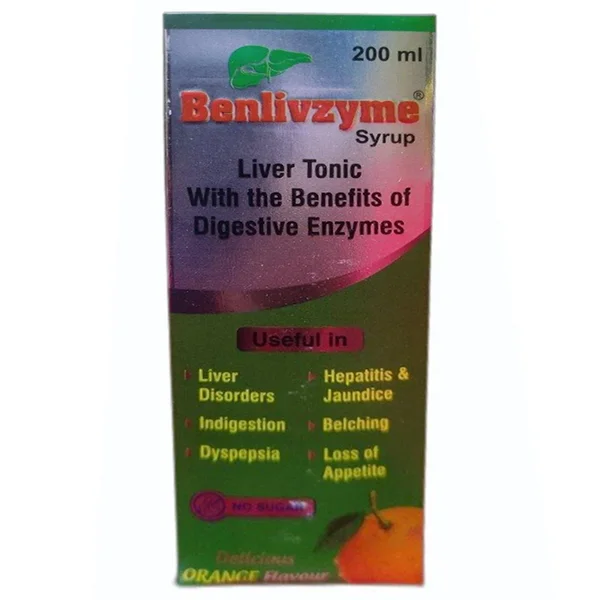Benlivzyme Orange Flavour Syrup 200 ml