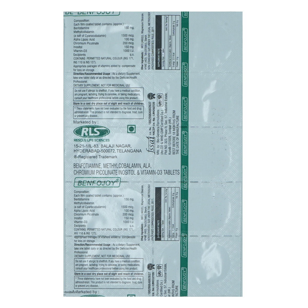 Benfojoy Tablet 10's Benfojoy Tablet 10's