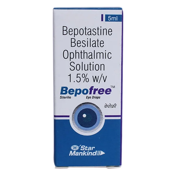 Bepofree 1.5%W/V Eye Drops 5ml, Pack of 1 Drops