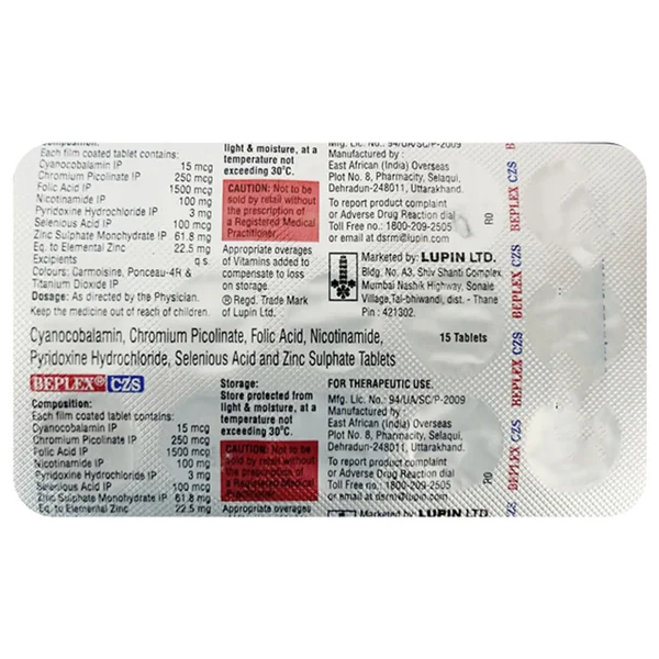 Beplex CZS Tablet 15's