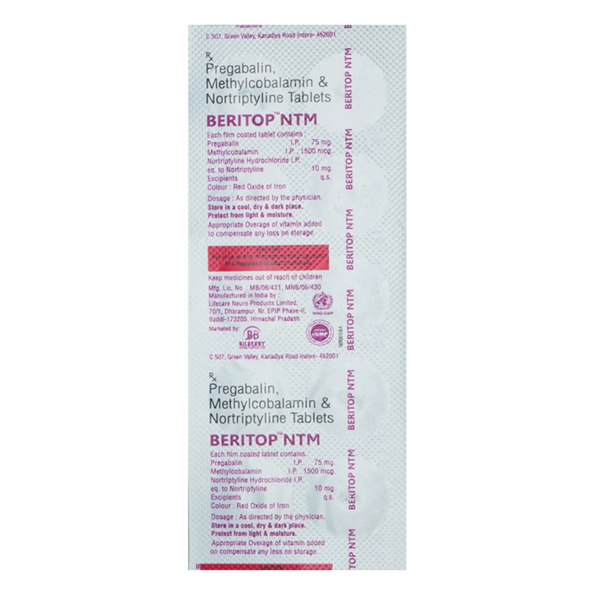Buy Beritop NTM Tablet 10's Online