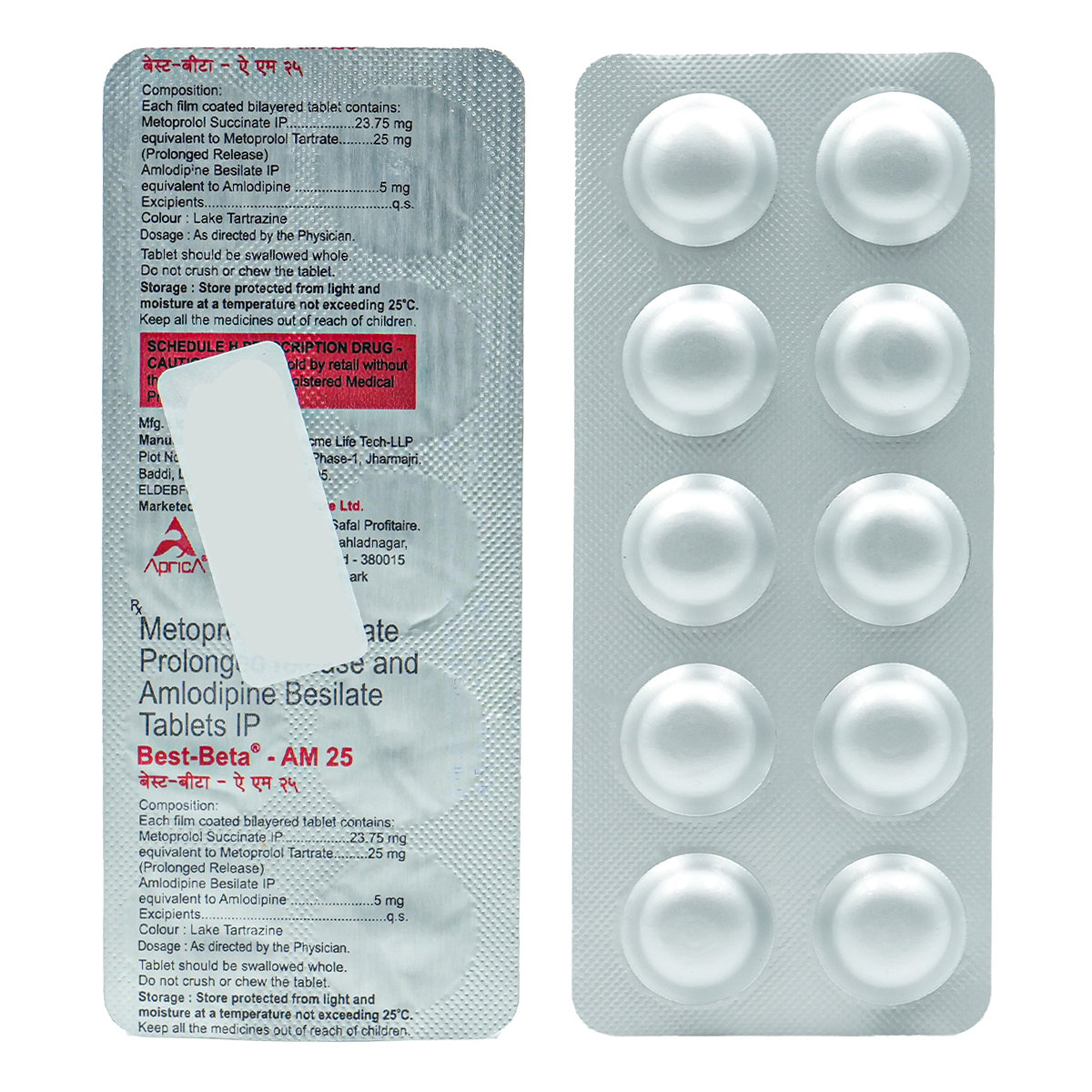 Best Beta Am 25mg Tablet 10's, Pack of 10 TABLETS Best Beta Am 25mg Tablet 10's, Pack of 10 TABLETS