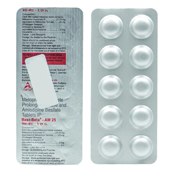 Best Beta Am 25mg  Tablet 10's, Pack of 10 TABLETS