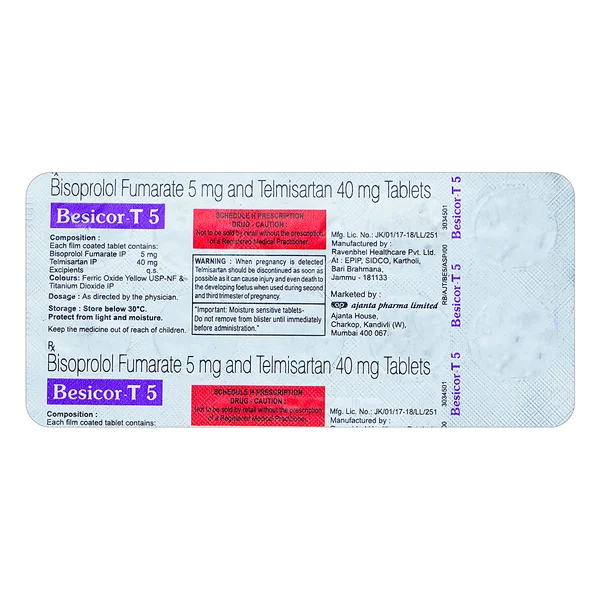 Besicor-T 5Mg Tablet, Pack of 10 TabletS