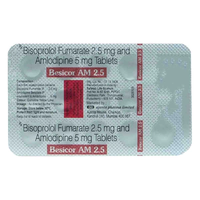 Besicor AM 2.5 Tablet 15's, Pack of 15 TABLETS