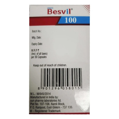 Besvil 100 Octacaps Capsule 30's, Pack of 1 CAPSULE