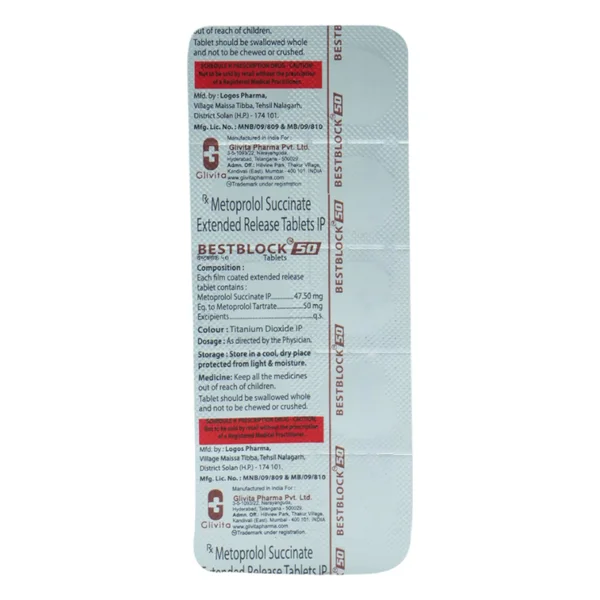 Bestblock 50 Tablet 10's, Pack of 10 TABLETS