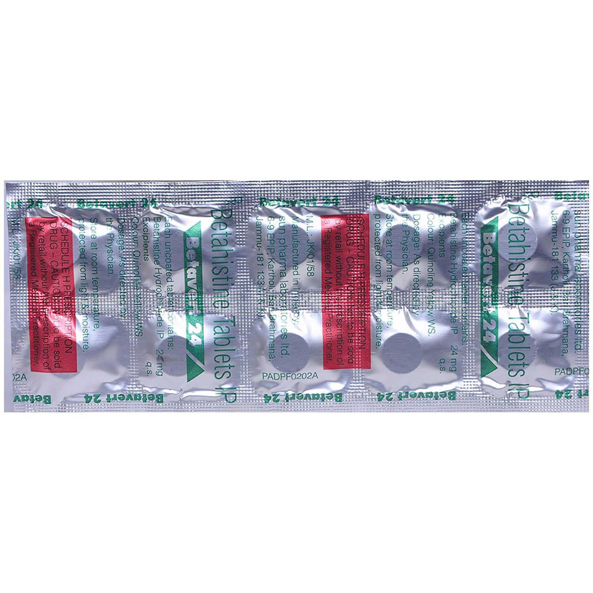 Betavert 24 Tablet 10's, Pack of 10 TABLETS Betavert 24 Tablet 10's, Pack of 10 TABLETS