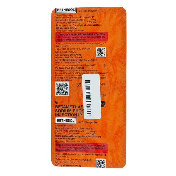 Betnesol 4mg Injection 8X1 ml