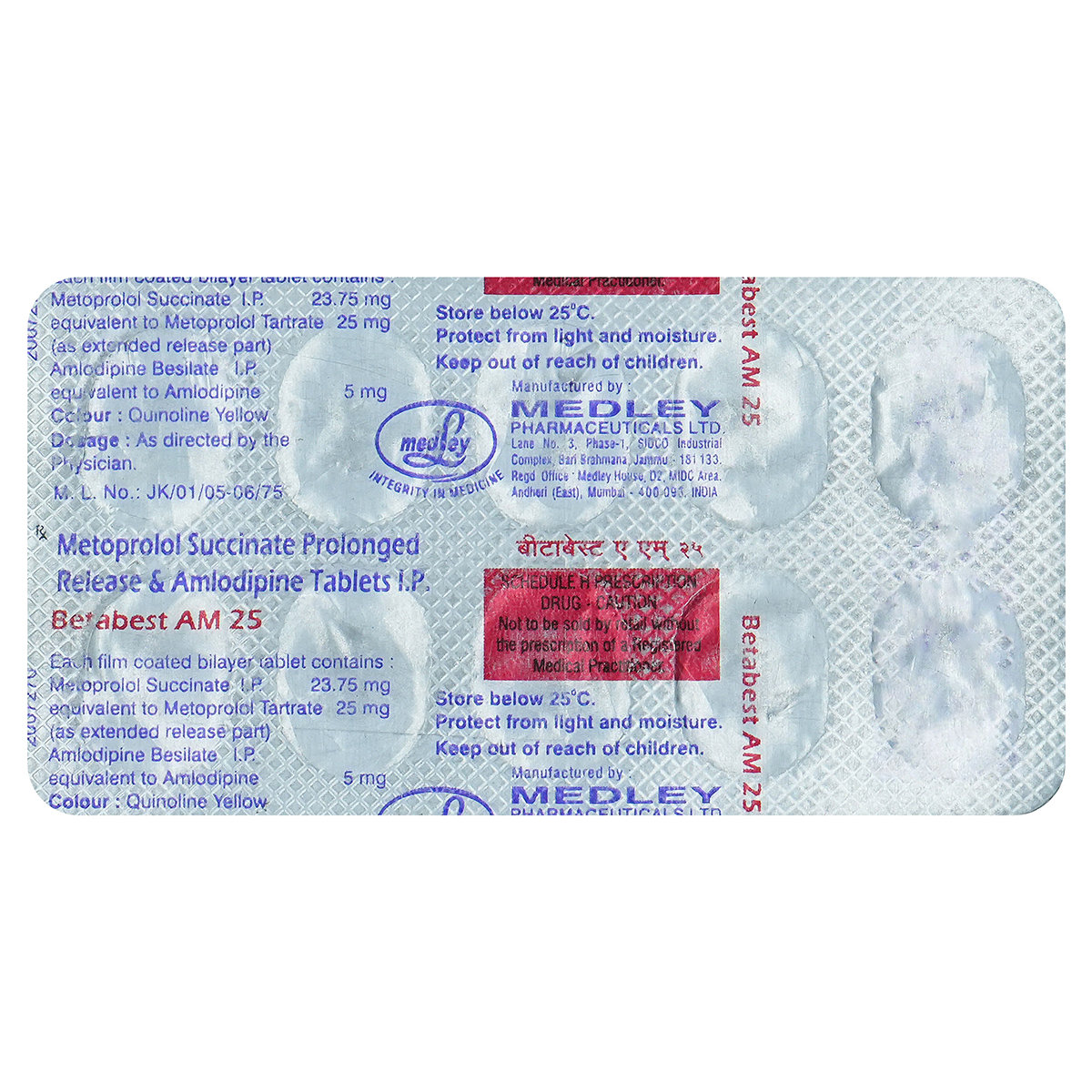 Betabest AM 25 mg Tablet 10's, Pack of 10 TabletS Betabest AM 25 mg Tablet 10's, Pack of 10 TabletS