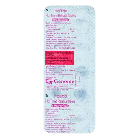 Betagrain 40 mg TR Tablet 10's