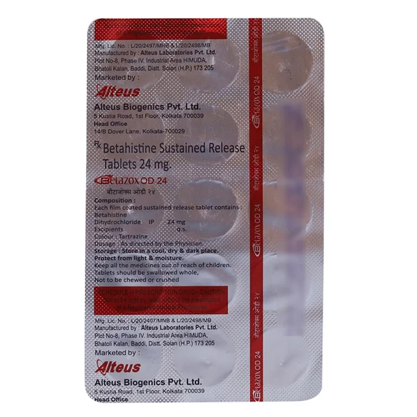 Betazox OD 24 mg Tablet 15's