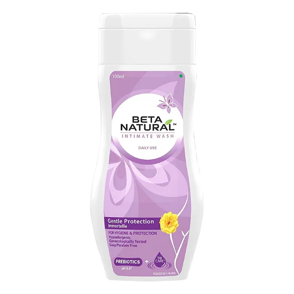 Beta Natural Intimate Foam Wash Gentle Protection Immortelle 100 ml, Pack of 1