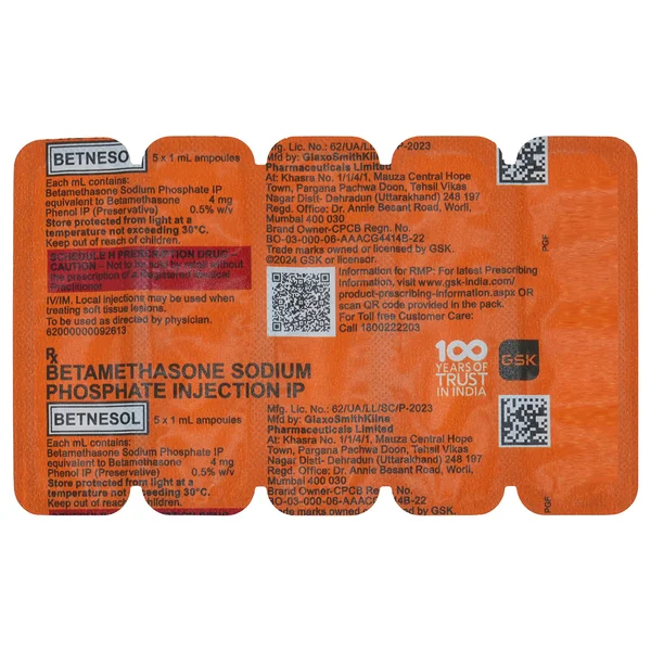 Betnesol Injection 5 x 1 ml