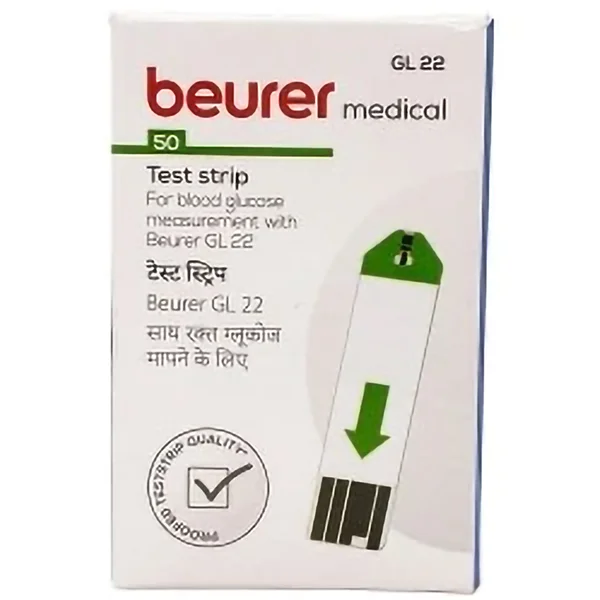 Beurer Medical Blood Glucose Test Strip GL-22, 50 Count, Pack of 1