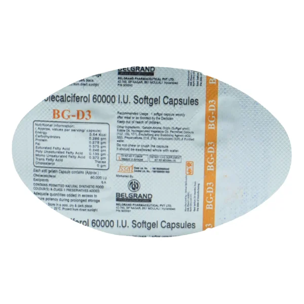 BG-D3 Softgel Capsule 4's, Pack of 4