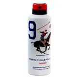 Beverly Hills Polo Club Sport Number Nine Deodorant Body Spray For Men, 175 ml, Pack of 1