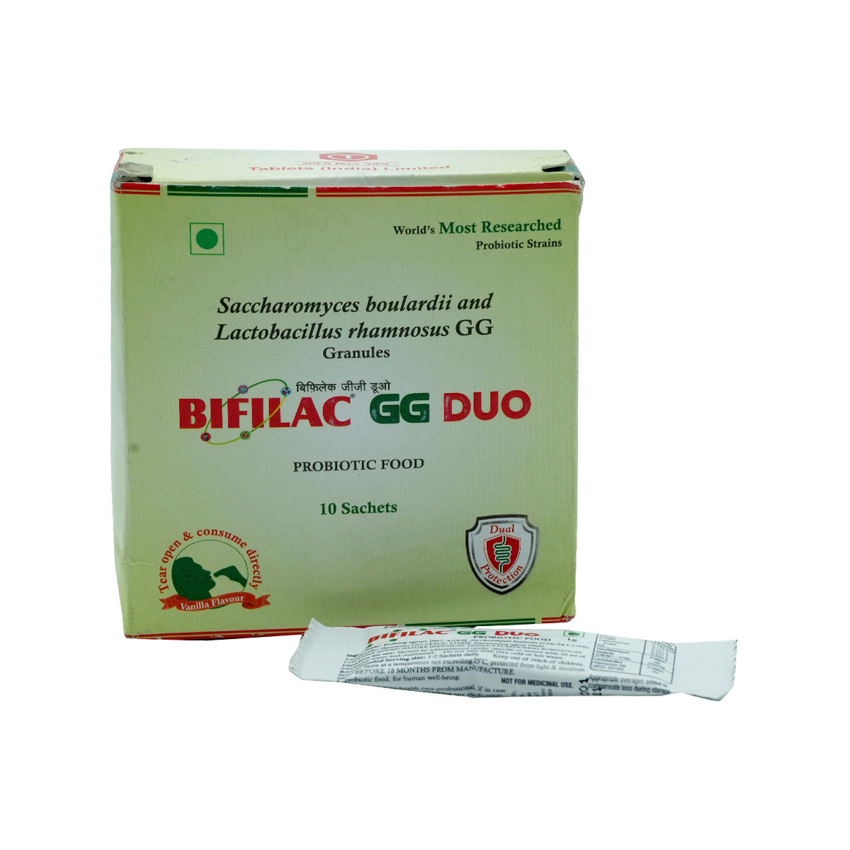 Bifilac GG DUO Sachet Vanilla 1 gm Price, Uses, Side Effects