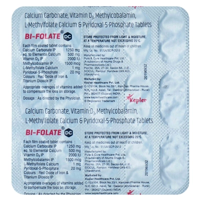 Bi-Folate DC Tablet 15's, Pack of 15 TABLETS