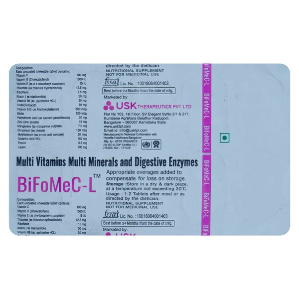 Bifomec-L Tablet 10's
