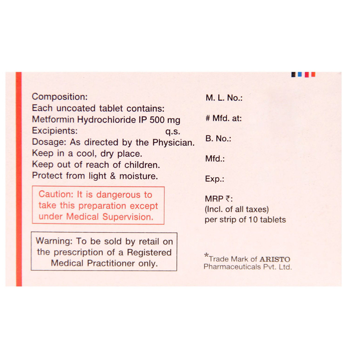 Bigomet 500 Tablet 10's, Pack of 10 TABLETS Bigomet 500 Tablet 10's, Pack of 10 TABLETS