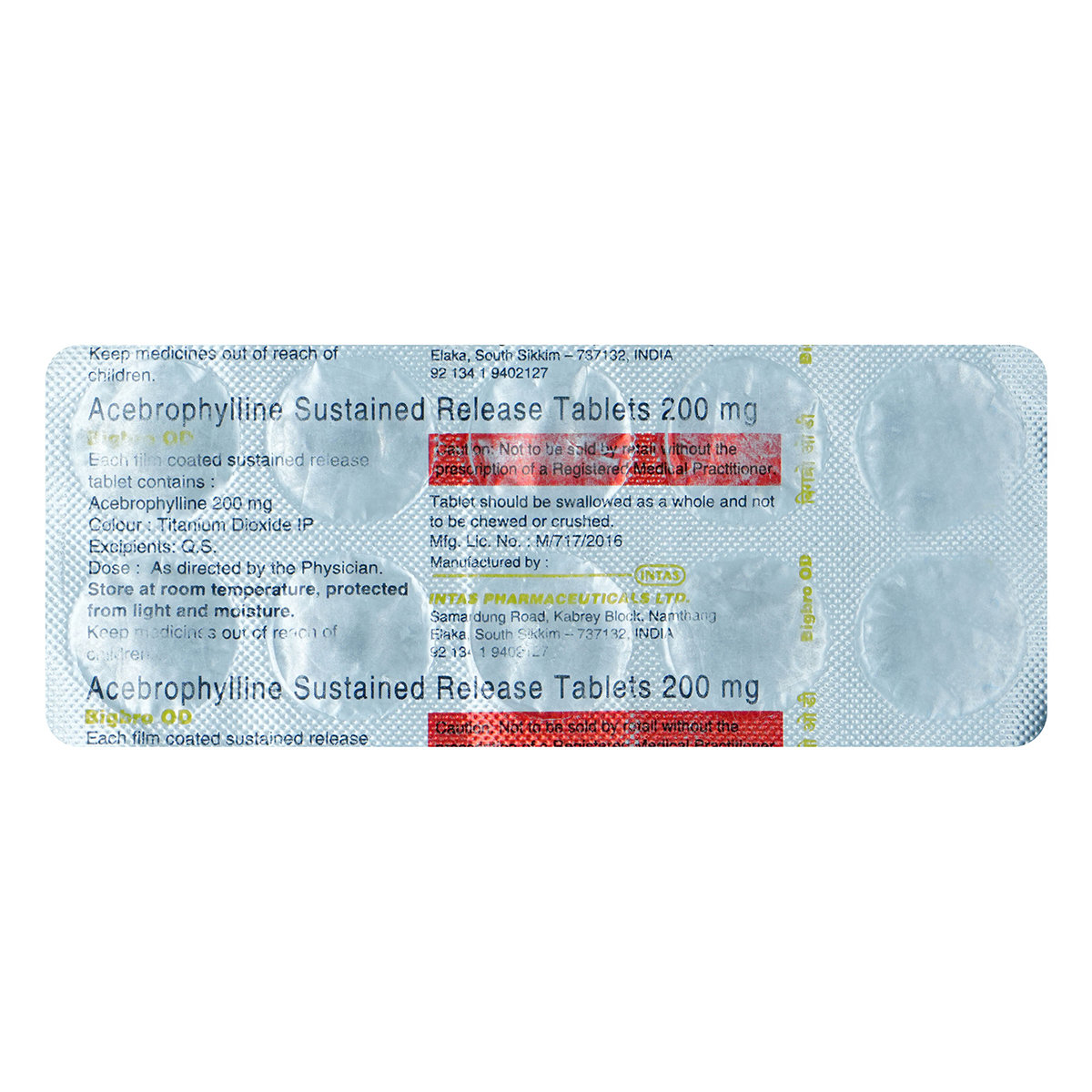 Buy Bigbro Od 200mg Tablet 10's Online