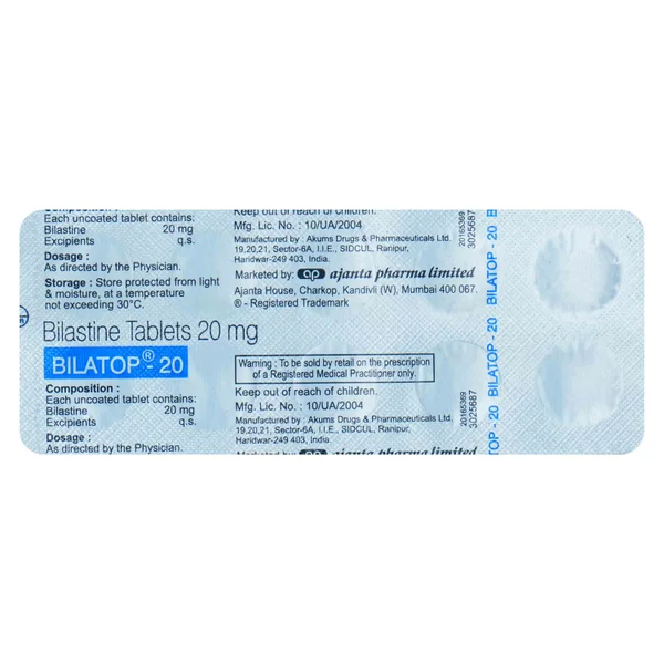 Bilatop 20 Tablet 10's