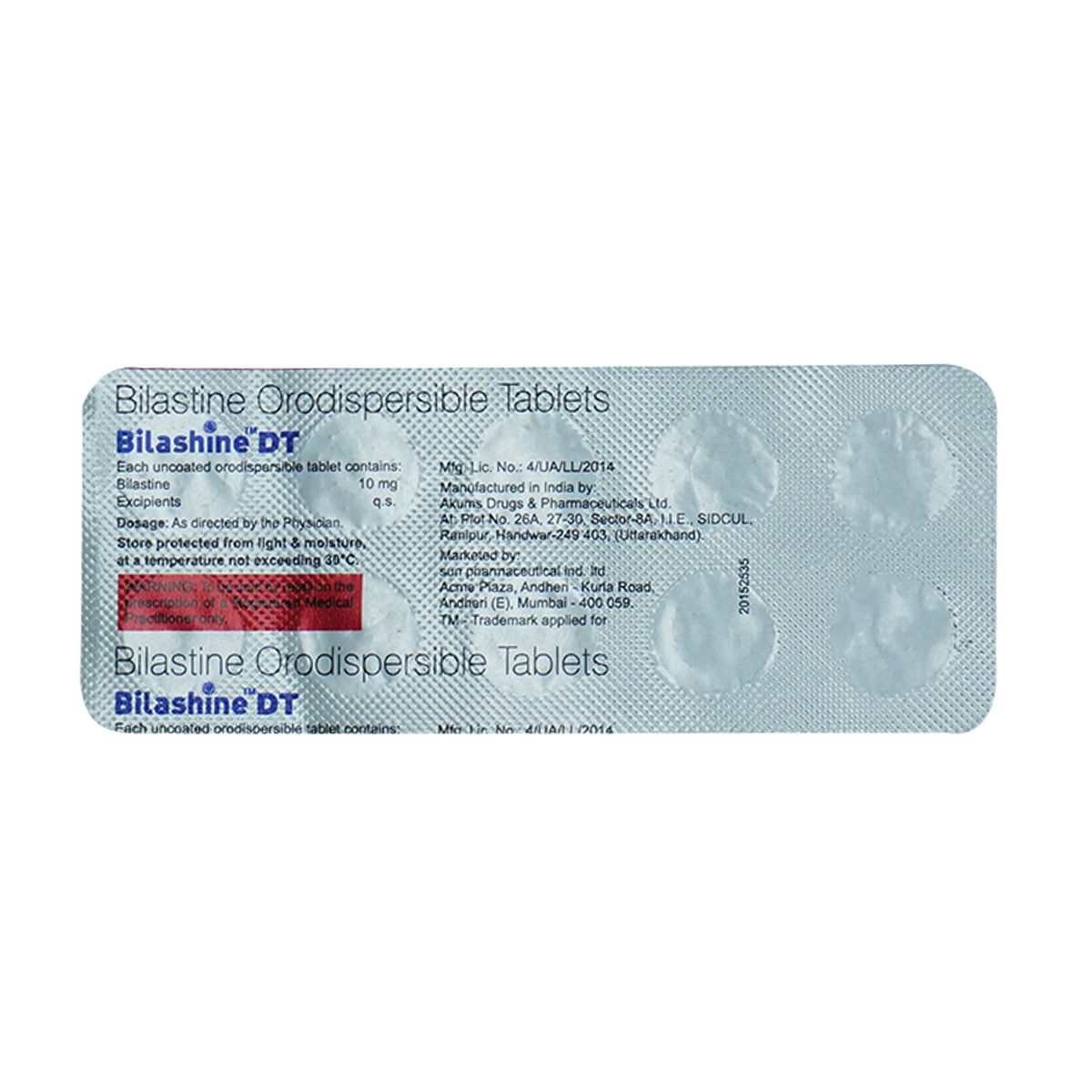 Buy Bilashine DT 10 Tablet 10's Online