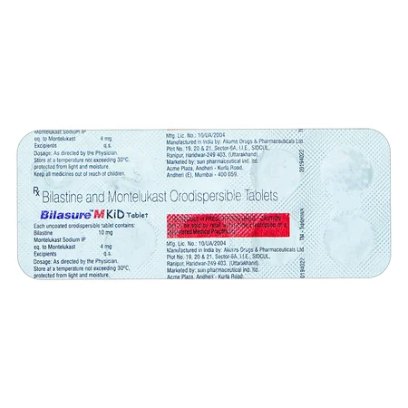 Bilasure M Kid 10 mg/4 mg Tablet 10's